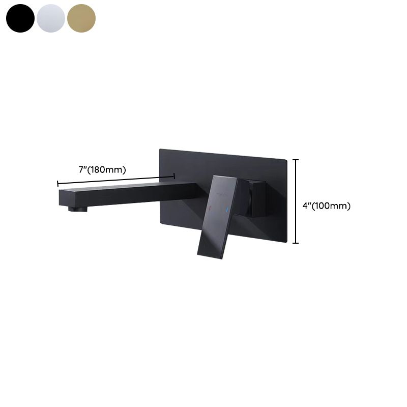 Modern Tub Faucet One Handle Copper Wall Mounted Bath Faucet Trim Clearhalo 'Bathroom Remodel & Bathroom Fixtures' 'Bathtub Faucets' 'bathtub_faucets' 'Home Improvement' 'home_improvement' 'home_improvement_bathtub_faucets' 1200x1200_40e864b7-f027-402a-821b-b3ac843cae91