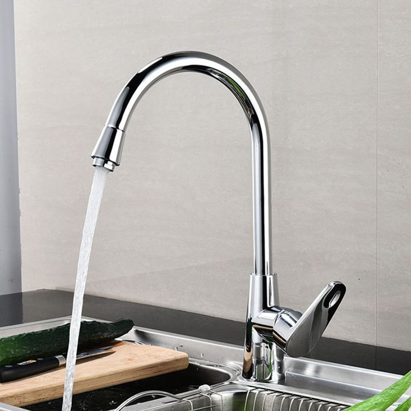 Traditional 1-Handle Faucet 1-Hole with Water Dispenser Standard Kitchen Faucet Clearhalo 'Home Improvement' 'home_improvement' 'home_improvement_kitchen_faucets' 'Kitchen Faucets' 'Kitchen Remodel & Kitchen Fixtures' 'Kitchen Sinks & Faucet Components' 'kitchen_faucets' 1200x1200_40ecd32e-c101-4cb8-8cb7-e43f3f4a2c60