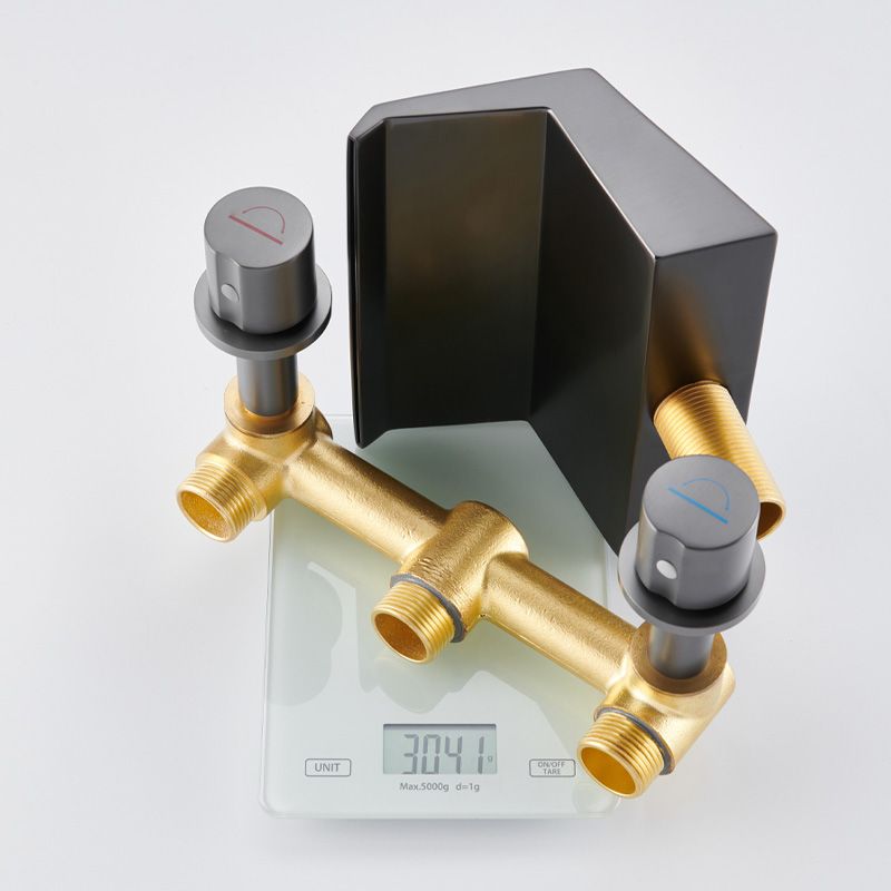 Modern Roman Bathtub Faucet Two Handle Copper Roman Tub Faucet Set Clearhalo 'Bathroom Remodel & Bathroom Fixtures' 'Bathtub Faucets' 'bathtub_faucets' 'Home Improvement' 'home_improvement' 'home_improvement_bathtub_faucets' 1200x1200_40f0e145-2892-4a68-944d-27239472c4c2