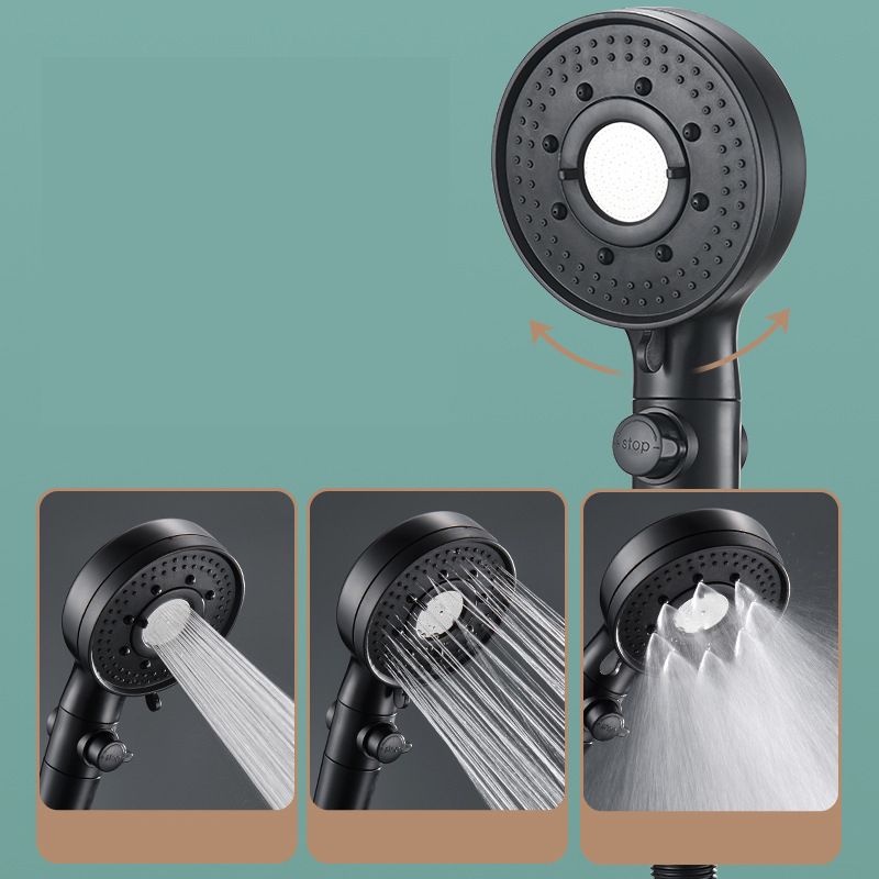 Round Shower Head Plastic Modern Shower Head with Adjustable Spray Pattern Clearhalo 'Bathroom Remodel & Bathroom Fixtures' 'Home Improvement' 'home_improvement' 'home_improvement_shower_heads' 'Shower Heads' 'shower_heads' 'Showers & Bathtubs Plumbing' 'Showers & Bathtubs' 1200x1200_40f64ab7-56bc-4876-94c0-04f711852674