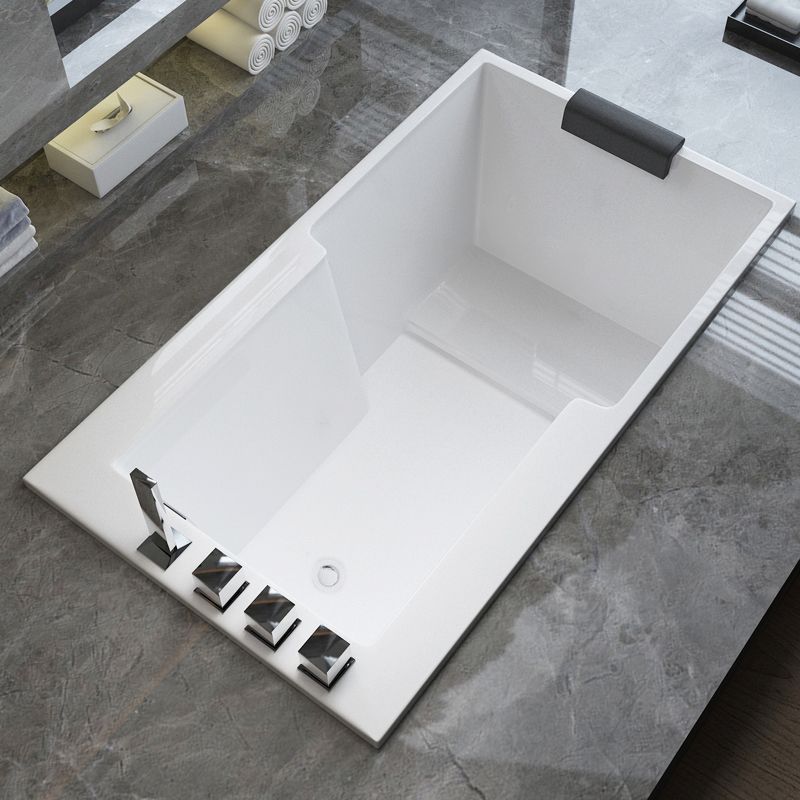 Acrylic Bath Drop in Soaking White Rectangular Modern Left-Hand Bathtub Clearhalo 'Bathroom Remodel & Bathroom Fixtures' 'Bathtubs' 'Home Improvement' 'home_improvement' 'home_improvement_bathtubs' 'Showers & Bathtubs' 1200x1200_41055815-4b06-4816-b4e3-6fb5260e5ffa
