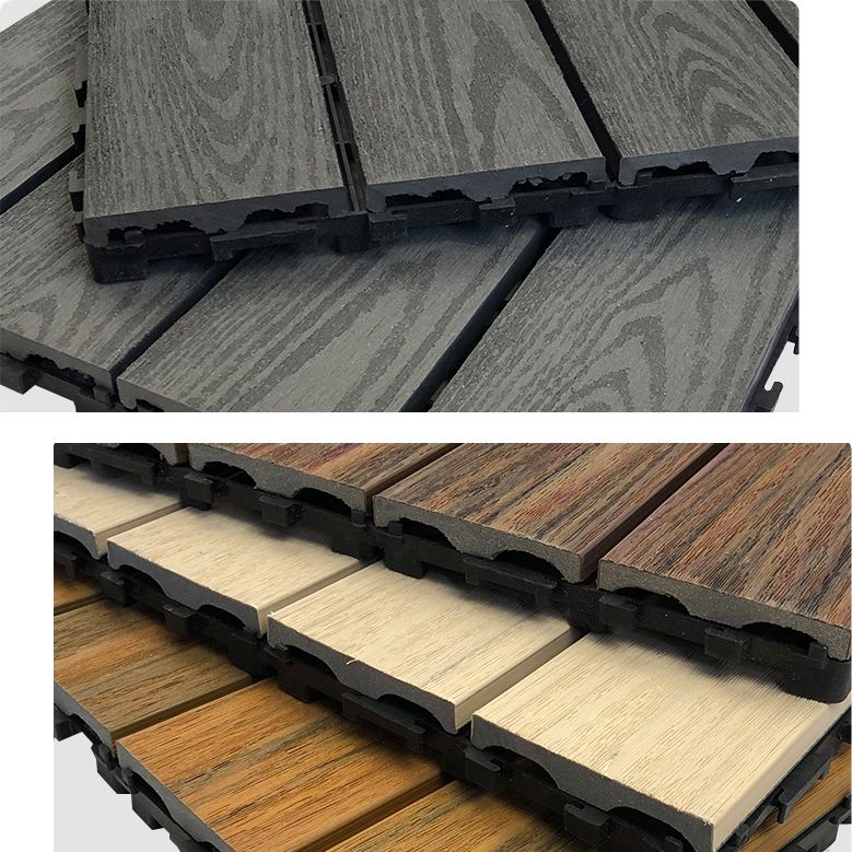 Composite Square Decking Tiles Interlocking Striped Pattern Patio Flooring Tiles Clearhalo 'Home Improvement' 'home_improvement' 'home_improvement_outdoor_deck_tiles_planks' 'Outdoor Deck Tiles & Planks' 'Outdoor Flooring & Tile' 'Outdoor Remodel' 'outdoor_deck_tiles_planks' 1200x1200_4124502f-acd2-4470-b1f9-6bb52a10e020