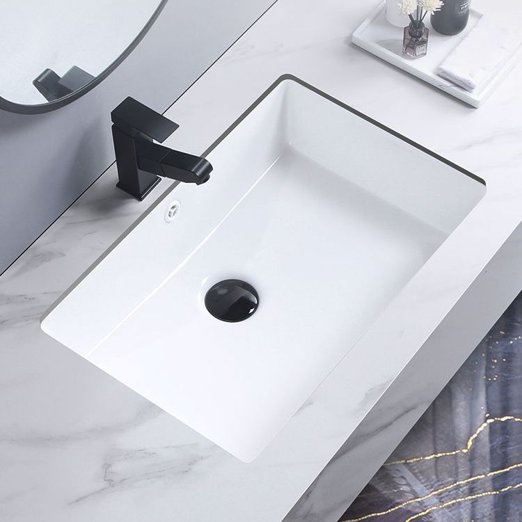 Modern Bathroom Sink Pop-Up Drain Porcelain Rectangular Vessel Bathroom Sink Clearhalo 'Bathroom Remodel & Bathroom Fixtures' 'Bathroom Sinks & Faucet Components' 'Bathroom Sinks' 'bathroom_sink' 'Home Improvement' 'home_improvement' 'home_improvement_bathroom_sink' 1200x1200_4127dc32-9604-4404-b9f9-61613fe87fff