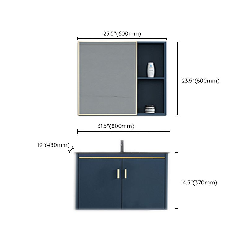 Modern Wall-mounted Bathroom Vanity Cabinet with Soft Close Door Clearhalo 'Bathroom Remodel & Bathroom Fixtures' 'Bathroom Vanities' 'bathroom_vanities' 'Home Improvement' 'home_improvement' 'home_improvement_bathroom_vanities' 1200x1200_412b1652-b8c4-4c84-afa5-27c915af28db