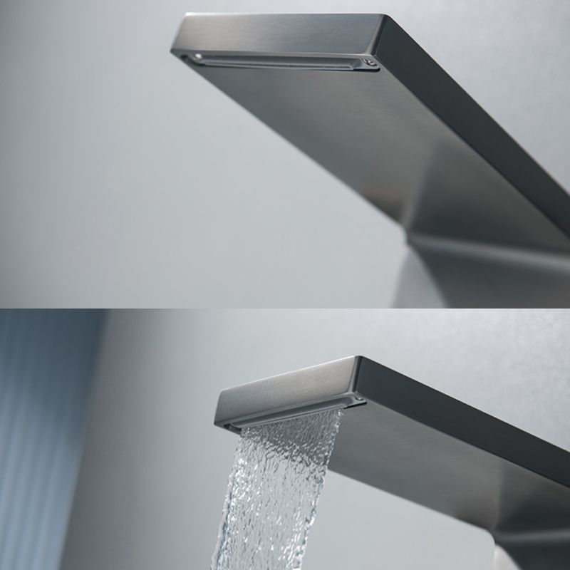 Modern Tub Faucet Trim Copper Wall Mounted Waterfall Tub Filler Clearhalo 'Bathroom Remodel & Bathroom Fixtures' 'Bathtub Faucets' 'bathtub_faucets' 'Home Improvement' 'home_improvement' 'home_improvement_bathtub_faucets' 1200x1200_412e9145-0d87-42b5-979b-36952eb960e1