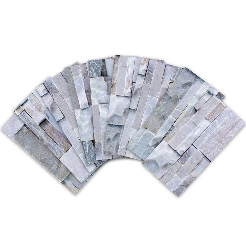 Modern Grey PVC Peel and Stick Tiles Rectangular Stacked Stone Mosaic Tile Clearhalo 'Flooring 'Home Improvement' 'home_improvement' 'home_improvement_peel_stick_blacksplash' 'Peel & Stick Backsplash Tile' 'peel_stick_blacksplash' 'Walls & Ceilings' Walls and Ceiling' 1200x1200_413e5ac1-464b-4c30-aae1-f76873e21eb5