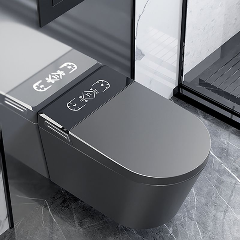 Contemporary Wall Mounted Bidet Elongated Foot Sensor Ceramic Heated Seat Clearhalo 'Bathroom Remodel & Bathroom Fixtures' 'Bidets' 'Home Improvement' 'home_improvement' 'home_improvement_bidets' 'Toilets & Bidets' 1200x1200_4143939f-3076-4063-a968-b8ca53805b4f