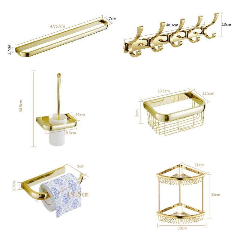 Chrome/Gold Bathroom Accessory Set Modern Metal Bathroom Hardware Set Clearhalo 'Bathroom Hardware Sets' 'Bathroom Hardware' 'Bathroom Remodel & Bathroom Fixtures' 'bathroom_hardware_sets' 'Home Improvement' 'home_improvement' 'home_improvement_bathroom_hardware_sets' 1200x1200_414912c0-a5ce-4017-8bbe-ec2af5739622