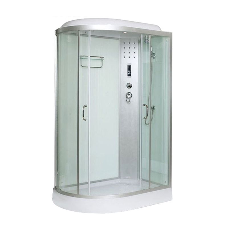 Tempered Glass Left Shower Stall Double Sliding Shower Stall Clearhalo 'Bathroom Remodel & Bathroom Fixtures' 'Home Improvement' 'home_improvement' 'home_improvement_shower_stalls_enclosures' 'Shower Stalls & Enclosures' 'shower_stalls_enclosures' 'Showers & Bathtubs' 1200x1200_416fb47a-d55d-428e-8936-bb5f7568f378