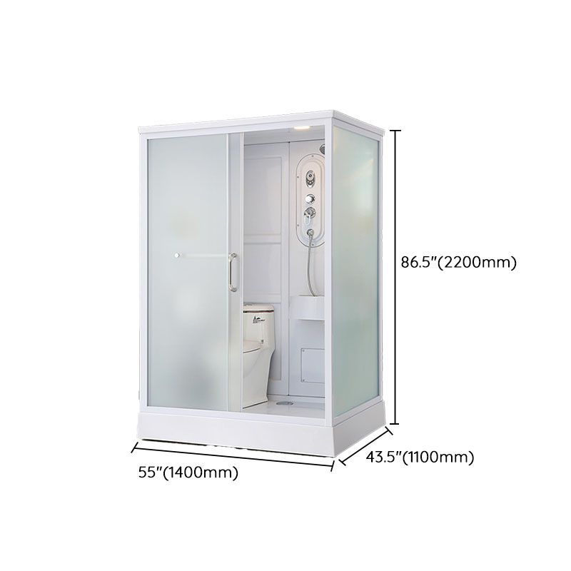 White Rectangle Shower Enclosure Tempered Glass Shower Enclosure Clearhalo 'Bathroom Remodel & Bathroom Fixtures' 'Home Improvement' 'home_improvement' 'home_improvement_shower_stalls_enclosures' 'Shower Stalls & Enclosures' 'shower_stalls_enclosures' 'Showers & Bathtubs' 1200x1200_41715ca6-c267-4d75-9cb2-4cb4b01cb7cd