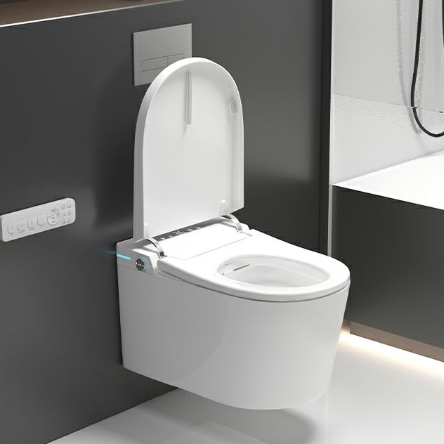 Elongated White Ceramic Stain Resistant Smart Bidet with Heated Seat Clearhalo 'Bathroom Remodel & Bathroom Fixtures' 'Bidets' 'Home Improvement' 'home_improvement' 'home_improvement_bidets' 'Toilets & Bidets' 1200x1200_4172516e-939d-490b-8221-8bac7cb9f1d1