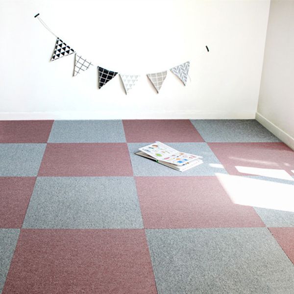 Carpet Tile Non-Skid Fade Resistant Solid Color Self Peel and Stick Carpet Tiles Bedroom Clearhalo 'Carpet Tiles & Carpet Squares' 'carpet_tiles_carpet_squares' 'Flooring 'Home Improvement' 'home_improvement' 'home_improvement_carpet_tiles_carpet_squares' Walls and Ceiling' 1200x1200_41841d70-6573-4123-8131-f2bd44572c14
