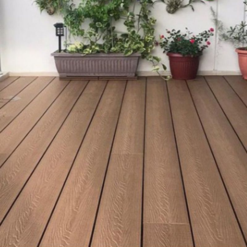 Waterproof Engineered Hardwood Flooring Medium Wood Click-Locking for Patio Garden Clearhalo 'Flooring 'Hardwood Flooring' 'hardwood_flooring' 'Home Improvement' 'home_improvement' 'home_improvement_hardwood_flooring' Walls and Ceiling' 1200x1200_41947a6c-7b30-47ed-a499-8355ccc730ae