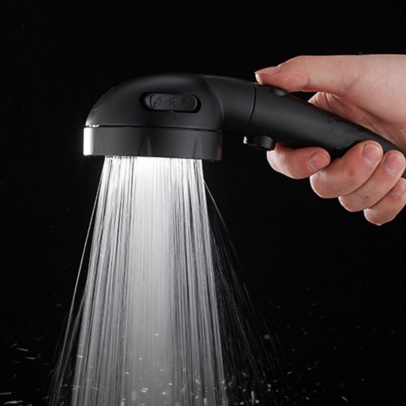 Contemporary Shower Head Round Handheld Shower Head Combo in Black Clearhalo 'Bathroom Remodel & Bathroom Fixtures' 'Home Improvement' 'home_improvement' 'home_improvement_shower_heads' 'Shower Heads' 'shower_heads' 'Showers & Bathtubs Plumbing' 'Showers & Bathtubs' 1200x1200_41a5992c-e42c-42bf-a59f-c68f1b97ab93