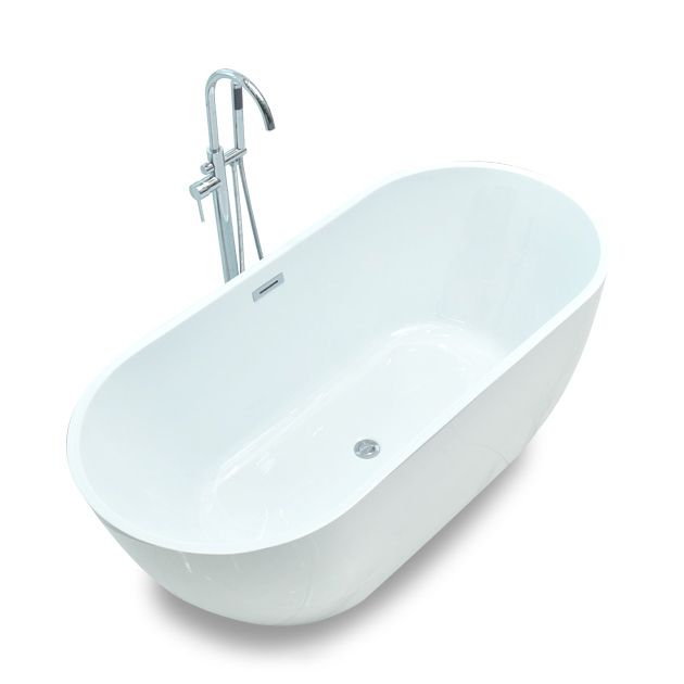 Antique Finish Stand Alone Bathtub Modern Soaking Oval Bath Tub Clearhalo 'Bathroom Remodel & Bathroom Fixtures' 'Bathtubs' 'Home Improvement' 'home_improvement' 'home_improvement_bathtubs' 'Showers & Bathtubs' 1200x1200_41ac5670-ae92-48e8-80e0-440df5256907