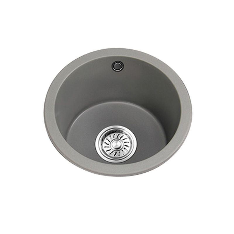 Single Bowl Kitchen Sink Granite Round Sink with Basket Strainer Clearhalo 'Home Improvement' 'home_improvement' 'home_improvement_kitchen_sinks' 'Kitchen Remodel & Kitchen Fixtures' 'Kitchen Sinks & Faucet Components' 'Kitchen Sinks' 'kitchen_sinks' 1200x1200_41af3e2a-c3e9-4680-9de2-36b693fc44e9