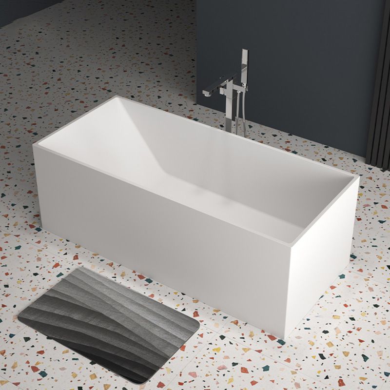 Stand Alone Rectangular Bath Modern Acrylic Soaking Back to Wall Bathtub Clearhalo 'Bathroom Remodel & Bathroom Fixtures' 'Bathtubs' 'Home Improvement' 'home_improvement' 'home_improvement_bathtubs' 'Showers & Bathtubs' 1200x1200_41cc3f4b-407f-4608-8f24-70b1fe277c9f