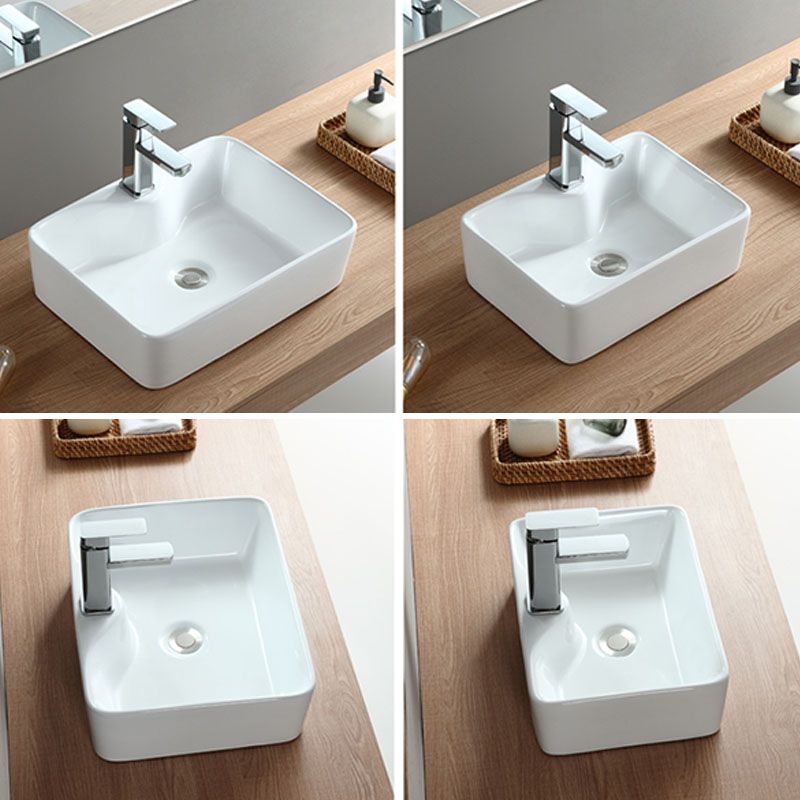 White Bathroom Sink Vessel Porcelain Bathroom Sink (Not Including Faucet) Clearhalo 'Bathroom Remodel & Bathroom Fixtures' 'Bathroom Sinks & Faucet Components' 'Bathroom Sinks' 'bathroom_sink' 'Home Improvement' 'home_improvement' 'home_improvement_bathroom_sink' 1200x1200_41d24d96-5c36-4265-9d2d-6ae18b369df5