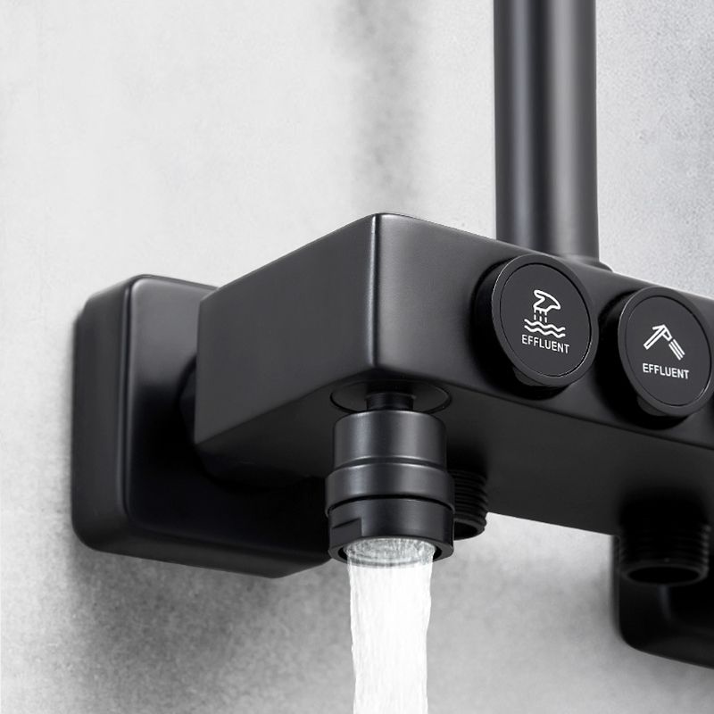 Modern Style Shower System Copper Spot Resist Rectangle Wall Mounted Shower System Clearhalo 'Bathroom Remodel & Bathroom Fixtures' 'Home Improvement' 'home_improvement' 'home_improvement_shower_faucets' 'Shower Faucets & Systems' 'shower_faucets' 'Showers & Bathtubs Plumbing' 'Showers & Bathtubs' 1200x1200_41d97010-ed6f-4fdc-b894-8182f2499e59