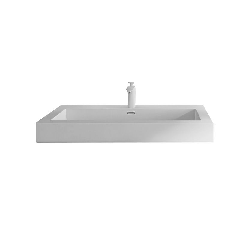 Modern Bathroom Sink Man Made Rock Rectangular Vessel Bathroom Sink with Pop-Up Drain Clearhalo 'Bathroom Remodel & Bathroom Fixtures' 'Bathroom Sinks & Faucet Components' 'Bathroom Sinks' 'bathroom_sink' 'Home Improvement' 'home_improvement' 'home_improvement_bathroom_sink' 1200x1200_41edbb48-1553-41e3-8f1a-4e774aa1fc08
