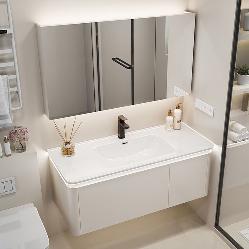 Wall Mount Modern Bathroom Sink Vanity with Mirror Faucet Sink Clearhalo 'Bathroom Remodel & Bathroom Fixtures' 'Bathroom Vanities' 'bathroom_vanities' 'Home Improvement' 'home_improvement' 'home_improvement_bathroom_vanities' 1200x1200_41f894f9-b2ac-48f8-b765-7686683a1c34