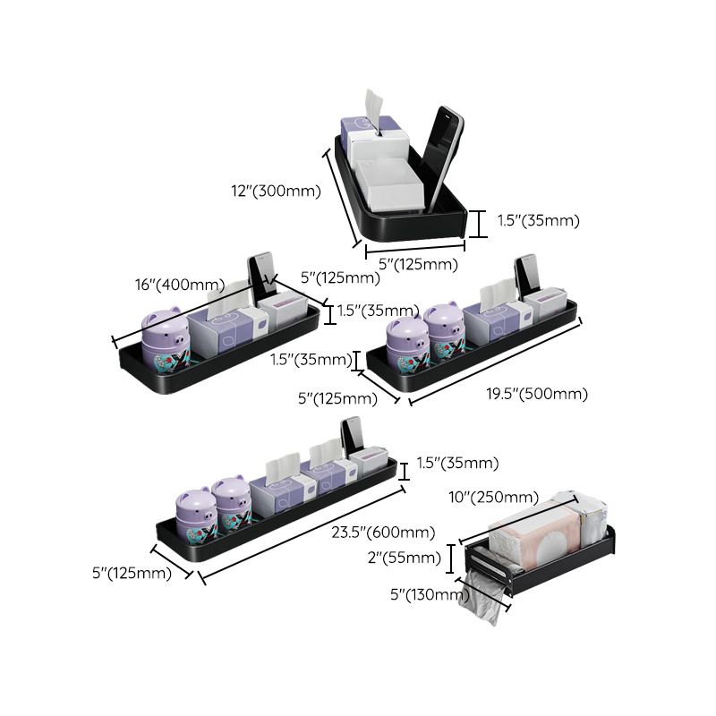 Modern Metal Bathroom Accessory Kit Drill and Screw Mount Bathroom Accessory Set Clearhalo 'Bathroom Hardware Sets' 'Bathroom Hardware' 'Bathroom Remodel & Bathroom Fixtures' 'bathroom_hardware_sets' 'Home Improvement' 'home_improvement' 'home_improvement_bathroom_hardware_sets' 1200x1200_41ffcf41-9319-490b-b4e0-2a49d8577549