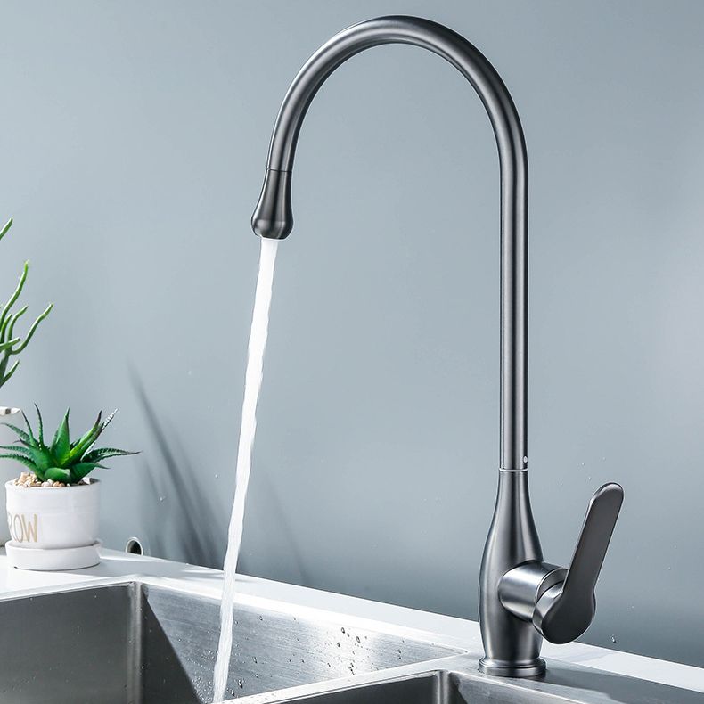Modern 1-Handle Faucets with Water Dispenser Standard Kitchen Faucets Clearhalo 'Home Improvement' 'home_improvement' 'home_improvement_kitchen_faucets' 'Kitchen Faucets' 'Kitchen Remodel & Kitchen Fixtures' 'Kitchen Sinks & Faucet Components' 'kitchen_faucets' 1200x1200_42020986-452e-4a52-ada7-a4f54507edd1