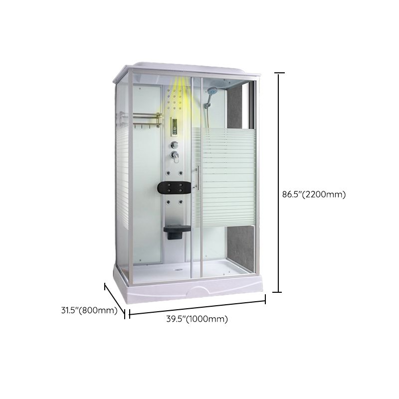 Rectangle Shower Stall Tempered Glass Shower Stall with Towel Bar Clearhalo 'Bathroom Remodel & Bathroom Fixtures' 'Home Improvement' 'home_improvement' 'home_improvement_shower_stalls_enclosures' 'Shower Stalls & Enclosures' 'shower_stalls_enclosures' 'Showers & Bathtubs' 1200x1200_422270bc-59b0-490b-8ed6-db11dfdbe03a