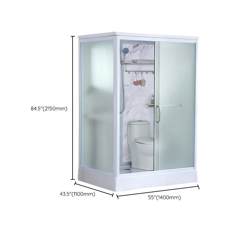 Framed Tempered Glass Shower kit with Base Included Framed Shower Stall in White Clearhalo 'Bathroom Remodel & Bathroom Fixtures' 'Home Improvement' 'home_improvement' 'home_improvement_shower_stalls_enclosures' 'Shower Stalls & Enclosures' 'shower_stalls_enclosures' 'Showers & Bathtubs' 1200x1200_4224d3d4-2e4d-4c27-9684-2eeb619cf121