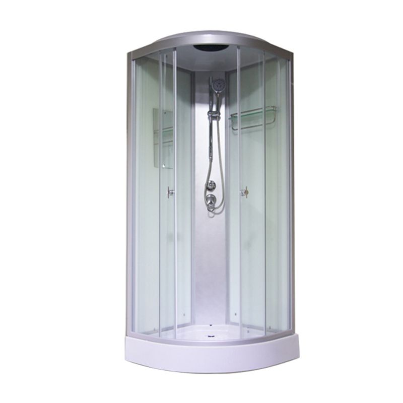 Round Semi-Frameless Shower Stall Corner Tempered Glass Shower Stall Clearhalo 'Bathroom Remodel & Bathroom Fixtures' 'Home Improvement' 'home_improvement' 'home_improvement_shower_stalls_enclosures' 'Shower Stalls & Enclosures' 'shower_stalls_enclosures' 'Showers & Bathtubs' 1200x1200_422541dd-0df9-46cd-9402-c91b83a008a5