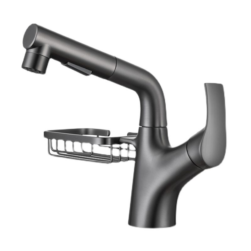 Modern Single Handle Kitchen Faucet 1-Hold Water Faucet with Pull Out Sprayer Clearhalo 'Home Improvement' 'home_improvement' 'home_improvement_kitchen_faucets' 'Kitchen Faucets' 'Kitchen Remodel & Kitchen Fixtures' 'Kitchen Sinks & Faucet Components' 'kitchen_faucets' 1200x1200_422f52b2-e73a-4744-ad2b-68479089301a