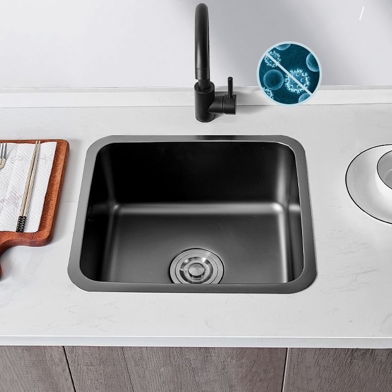 Square Stainless Steel Sink in black with Strainer Drop-In Kitchen Sink Clearhalo 'Home Improvement' 'home_improvement' 'home_improvement_kitchen_sinks' 'Kitchen Remodel & Kitchen Fixtures' 'Kitchen Sinks & Faucet Components' 'Kitchen Sinks' 'kitchen_sinks' 1200x1200_4236c943-59e0-431c-981f-a55a50505598