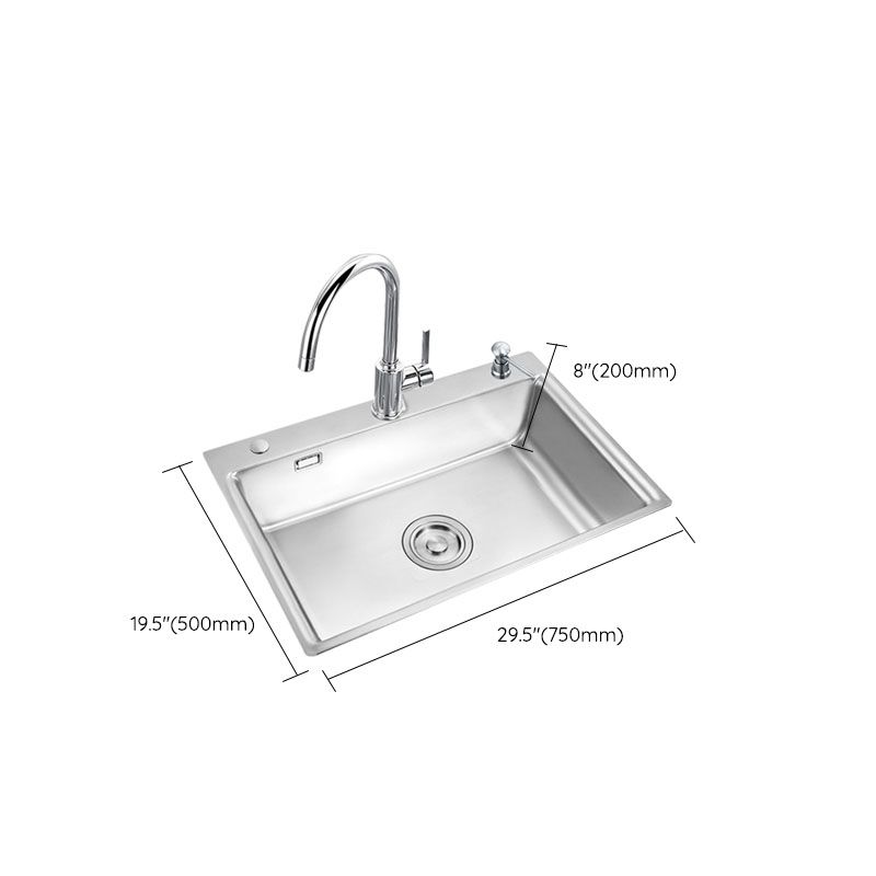 Modern Workstation Sink Stainless Faucet and Steel Basket Strainer Kitchen Sink Clearhalo 'Home Improvement' 'home_improvement' 'home_improvement_kitchen_sinks' 'Kitchen Remodel & Kitchen Fixtures' 'Kitchen Sinks & Faucet Components' 'Kitchen Sinks' 'kitchen_sinks' 1200x1200_424b0ae7-7d01-4800-9b13-ba80fc63b745