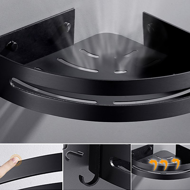 Matte Black Modern Bathroom Accessory Set, Set of 3, Bath Shelf Clearhalo 'Bathroom Hardware Sets' 'Bathroom Hardware' 'Bathroom Remodel & Bathroom Fixtures' 'bathroom_hardware_sets' 'Home Improvement' 'home_improvement' 'home_improvement_bathroom_hardware_sets' 1200x1200_424b66ef-5473-4390-9d6b-9c974d36d13d