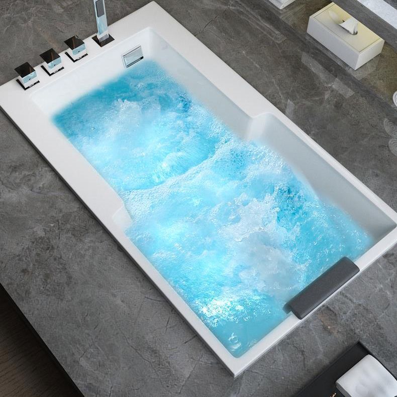 Acrylic Bath Drop in Soaking White Rectangular Modern Left-Hand Bathtub Clearhalo 'Bathroom Remodel & Bathroom Fixtures' 'Bathtubs' 'Home Improvement' 'home_improvement' 'home_improvement_bathtubs' 'Showers & Bathtubs' 1200x1200_4253dc39-621d-4236-a85c-feaa7a229ca5