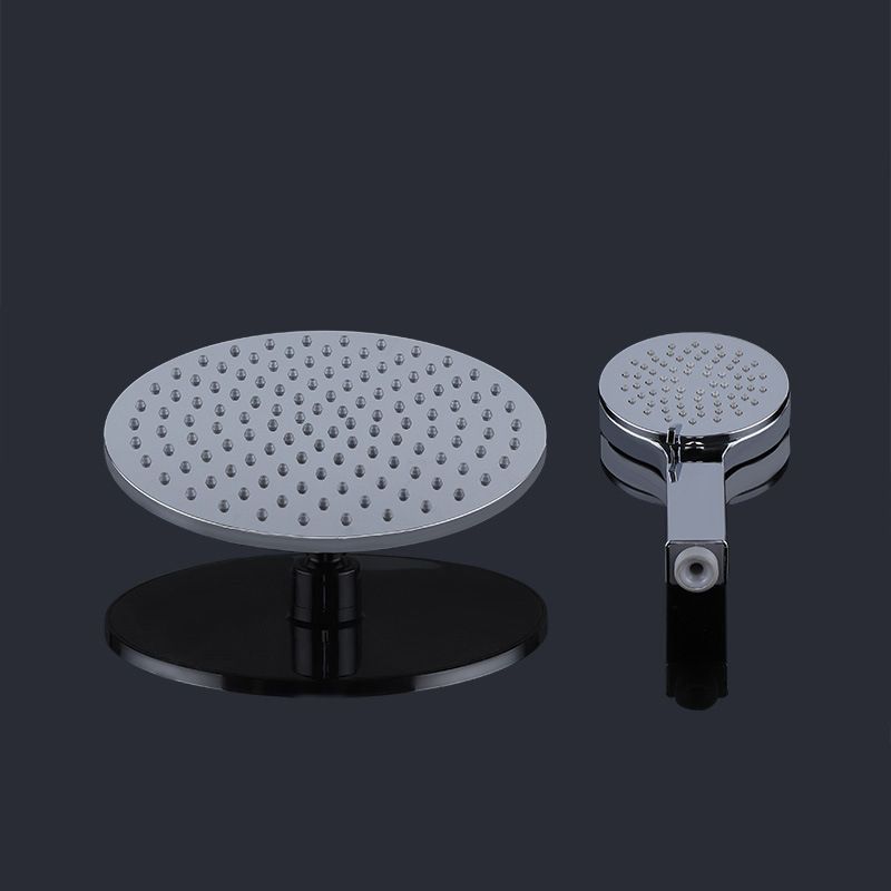 Contemporary Rain Fall Shower Head Combo Round Single Spray Shower Combo Clearhalo 'Bathroom Remodel & Bathroom Fixtures' 'Home Improvement' 'home_improvement' 'home_improvement_shower_heads' 'Shower Heads' 'shower_heads' 'Showers & Bathtubs Plumbing' 'Showers & Bathtubs' 1200x1200_425472d5-17c0-4ffc-9dcc-f2b481d8c8b4