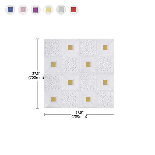 XPE Foam Wall Paneling Square Print Waterproof Wall Paneling for Living Room Clearhalo 'Flooring 'Home Improvement' 'home_improvement' 'home_improvement_wall_paneling' 'Wall Paneling' 'wall_paneling' 'Walls & Ceilings' Walls and Ceiling' 1200x1200_4255ce88-2214-40d7-a152-dabee7b9de35