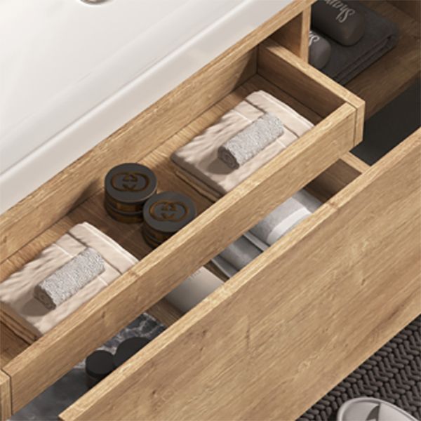 Mid Century Modern Sink Vanity Wall Mount Bathroom Sink Vanity with Mirror Clearhalo 'Bathroom Remodel & Bathroom Fixtures' 'Bathroom Vanities' 'bathroom_vanities' 'Home Improvement' 'home_improvement' 'home_improvement_bathroom_vanities' 1200x1200_425e6503-e3ce-4464-a911-d9940effbb0b