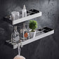 Contemporary Stainless Steel Bath Shelf 2-Piece Bathroom Accessory Set Clearhalo 'Bathroom Hardware Sets' 'Bathroom Hardware' 'Bathroom Remodel & Bathroom Fixtures' 'bathroom_hardware_sets' 'Home Improvement' 'home_improvement' 'home_improvement_bathroom_hardware_sets' 1200x1200_425f5ccc-9c11-4515-b51c-b364721fc36b