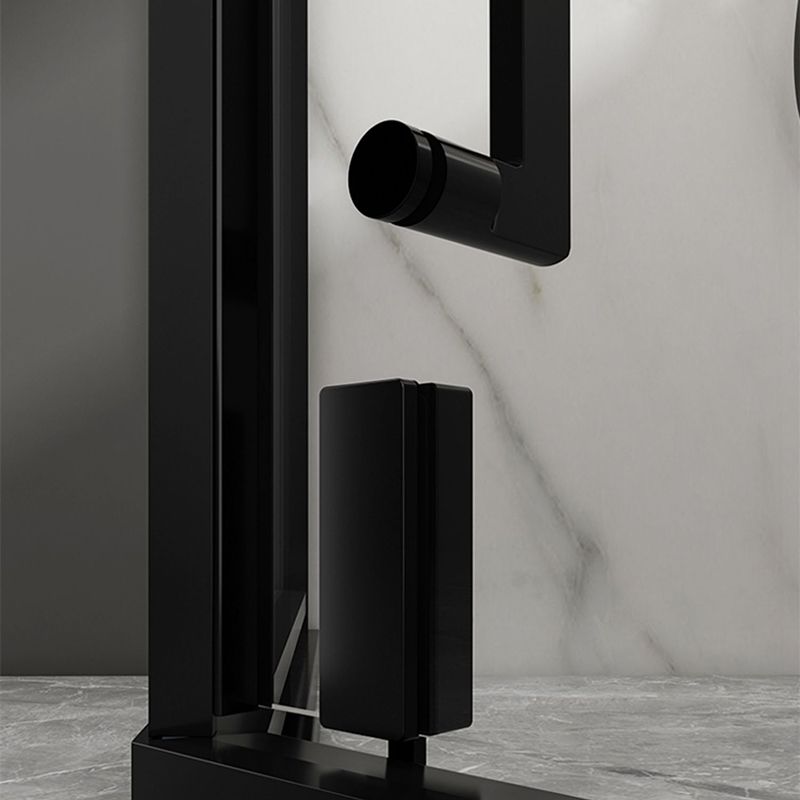 Tempered Shower Bath Door Transparent Metal Framed Shower Door Clearhalo 'Bathroom Remodel & Bathroom Fixtures' 'Home Improvement' 'home_improvement' 'home_improvement_shower_tub_doors' 'Shower and Tub Doors' 'shower_tub_doors' 'Showers & Bathtubs' 1200x1200_42609201-7194-445e-955d-1205b0ca14ff