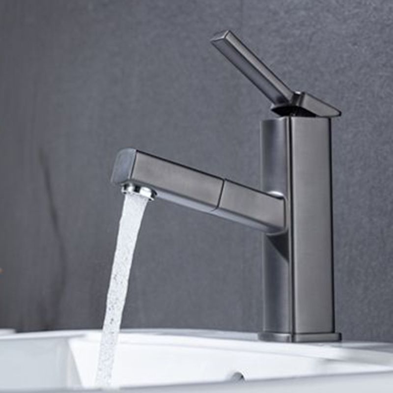 Contemporary Vessel Sink Faucet Copper Single Handle Low Arc Retractable Vessel Faucet Clearhalo 'Bathroom Remodel & Bathroom Fixtures' 'Bathroom Sink Faucets' 'Bathroom Sinks & Faucet Components' 'bathroom_sink_faucets' 'Home Improvement' 'home_improvement' 'home_improvement_bathroom_sink_faucets' 1200x1200_426992ee-1c6b-449f-bc2c-be52444d39c1