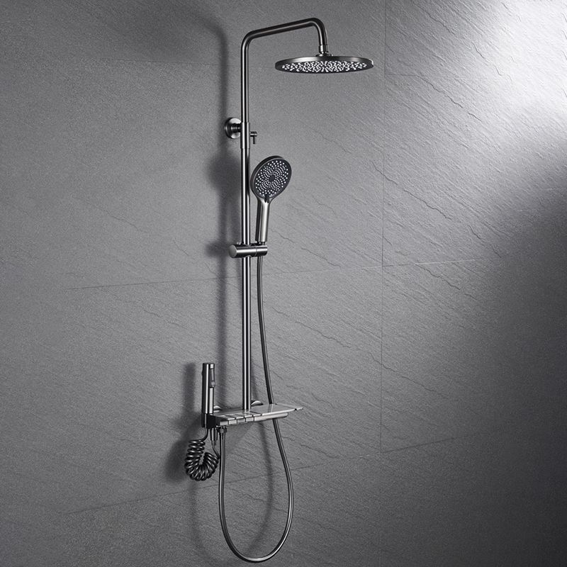 Wall Mounted Modern Square Metal Shower Brass Shower Head Shower Faucet Clearhalo 'Bathroom Remodel & Bathroom Fixtures' 'Home Improvement' 'home_improvement' 'home_improvement_shower_faucets' 'Shower Faucets & Systems' 'shower_faucets' 'Showers & Bathtubs Plumbing' 'Showers & Bathtubs' 1200x1200_426f625f-925e-4ac4-81e0-0967001a3266