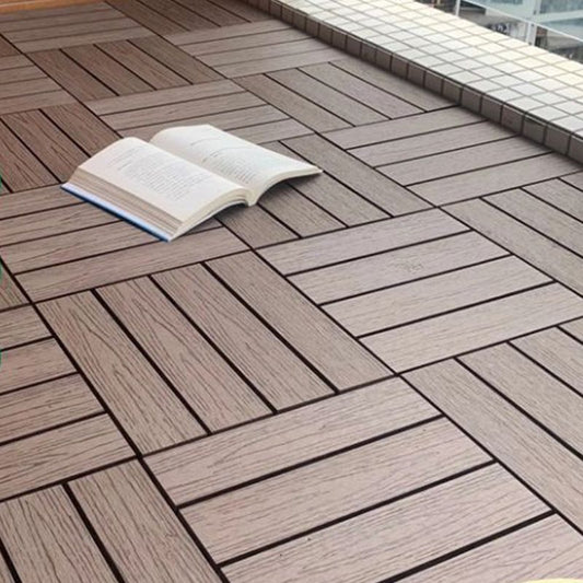 Wooden Flooring Tile Solid Color Click Lock Non-Skid Outdoor Patio Clearhalo 'Home Improvement' 'home_improvement' 'home_improvement_outdoor_deck_tiles_planks' 'Outdoor Deck Tiles & Planks' 'Outdoor Flooring & Tile' 'Outdoor Remodel' 'outdoor_deck_tiles_planks' 1200x1200_4287937c-26ab-4073-bfc6-0bb73f739f1a