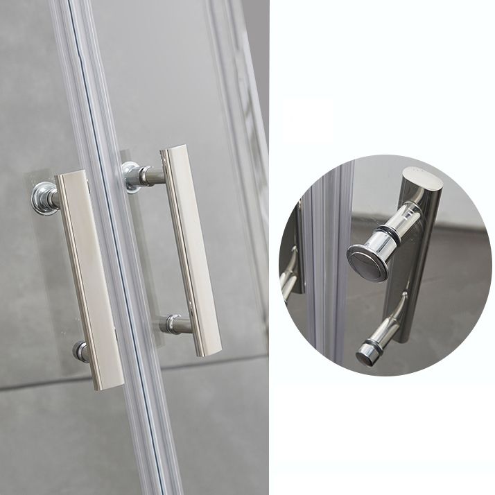 Rounded Matt Black Shower Enclosure Tempered Glass Corner Shower Enclosure Clearhalo 'Bathroom Remodel & Bathroom Fixtures' 'Home Improvement' 'home_improvement' 'home_improvement_shower_stalls_enclosures' 'Shower Stalls & Enclosures' 'shower_stalls_enclosures' 'Showers & Bathtubs' 1200x1200_4287fbdd-8793-4fd0-8181-1d900e557173