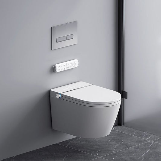 Contemporary Smart Toilet Antimicrobial Foot Sensor Elongated Wall Hung Toilet Set Clearhalo 'Bathroom Remodel & Bathroom Fixtures' 'Bidets' 'Home Improvement' 'home_improvement' 'home_improvement_bidets' 'Toilets & Bidets' 1200x1200_42aa3eb9-6844-4733-8eb9-2f2a76a5ebbe