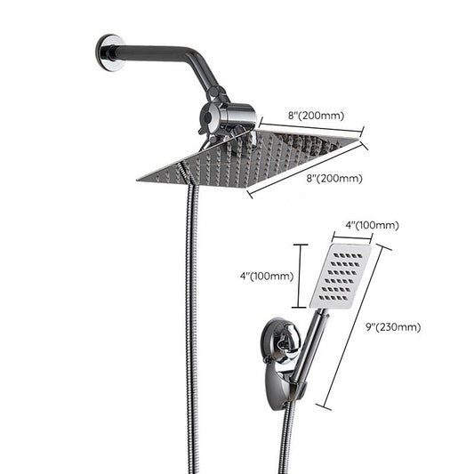 Square Metal Dual Shower Heads Modern Shower with Shower Hose Clearhalo 'Bathroom Remodel & Bathroom Fixtures' 'Home Improvement' 'home_improvement' 'home_improvement_shower_heads' 'Shower Heads' 'shower_heads' 'Showers & Bathtubs Plumbing' 'Showers & Bathtubs' 1200x1200_42e47dfa-ab29-4c90-93c7-34cc0028aa4a