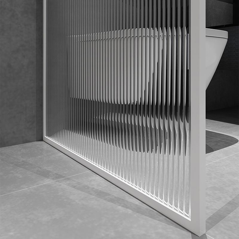 White Framed Fixed Glass Panel Scratch Resistant Fixed Glass Panel Clearhalo 'Bathroom Remodel & Bathroom Fixtures' 'Home Improvement' 'home_improvement' 'home_improvement_shower_tub_doors' 'Shower and Tub Doors' 'shower_tub_doors' 'Showers & Bathtubs' 1200x1200_430ad2d9-f25a-4d23-96d5-e4ee58102f48