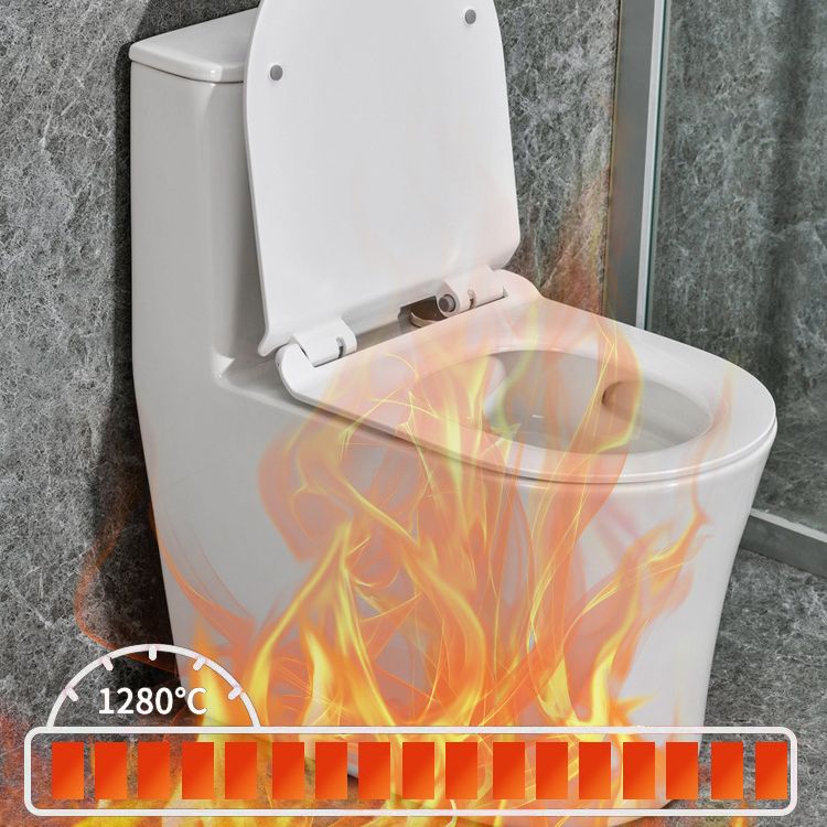Modern White Flush Toilet Ceramic Elong One-Piece Toilet with Slow Close Seat Clearhalo 'Bathroom Remodel & Bathroom Fixtures' 'Home Improvement' 'home_improvement' 'home_improvement_toilets' 'Toilets & Bidets' 'Toilets' 1200x1200_430f6b90-7f4a-4898-8ae3-811fe988abaf