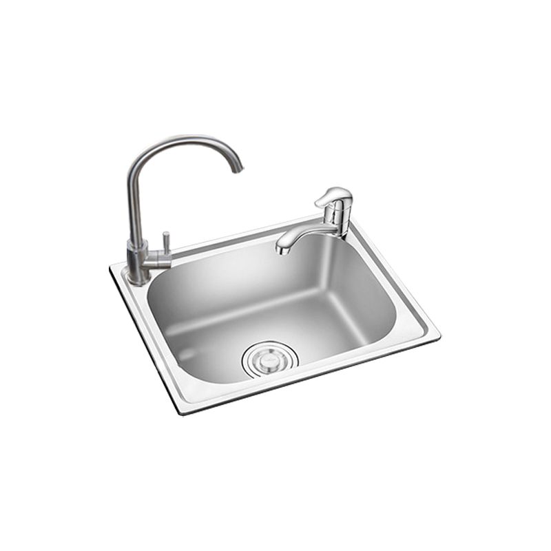 Stainless Steel Sink Drop-In Single Bowl Kitchen Sink with Basket Strainer Clearhalo 'Home Improvement' 'home_improvement' 'home_improvement_kitchen_sinks' 'Kitchen Remodel & Kitchen Fixtures' 'Kitchen Sinks & Faucet Components' 'Kitchen Sinks' 'kitchen_sinks' 1200x1200_431bd6a4-c81c-414f-ae40-c06d577c922a