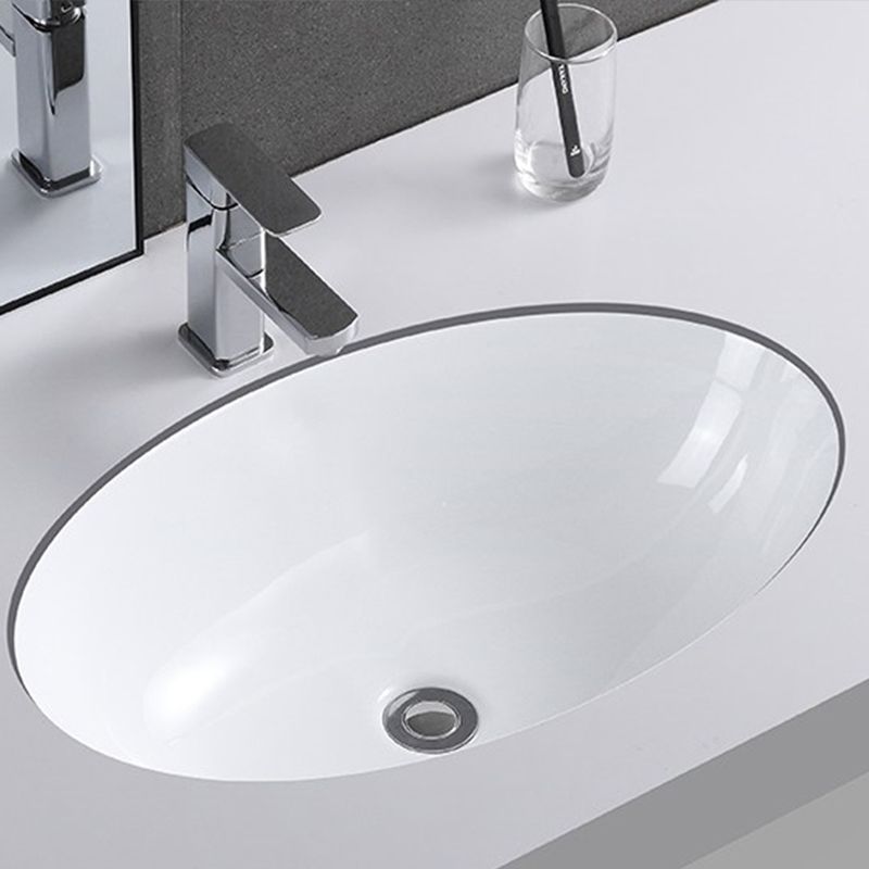 Traditional Undermount Vanity Sink Rectangular Porcelain with Pop-Up Drain Basin Sink Clearhalo 'Bathroom Remodel & Bathroom Fixtures' 'Bathroom Sinks & Faucet Components' 'Bathroom Sinks' 'bathroom_sink' 'Home Improvement' 'home_improvement' 'home_improvement_bathroom_sink' 1200x1200_43302bbe-e93a-445b-b149-12ab57ffd93a